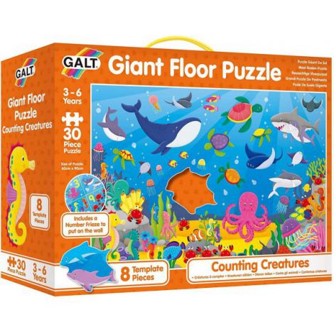 Puzzle podea: numaram animalute marine (30 piese) - poza 1
