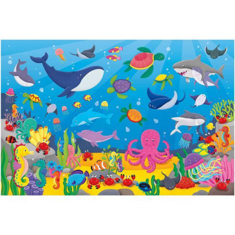 Puzzle podea: numaram animalute marine (30 piese) - poza 2