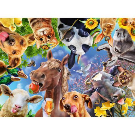 PUZZLE PORTRET CU ANIMALE, 200 PIESE - poza 2
