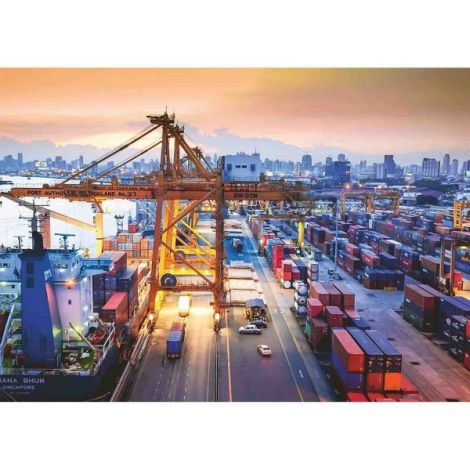 Puzzle Portul Din Hamburg, 1000 Piese - poza 1