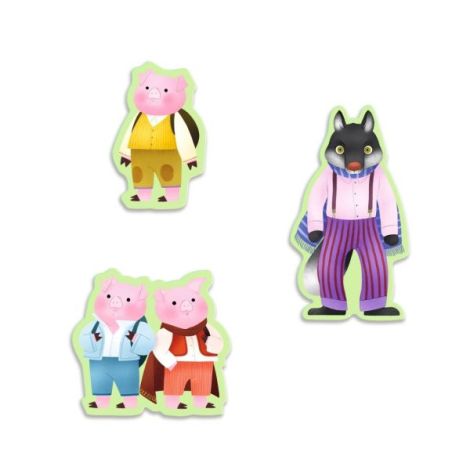 Puzzle poveste Cei trei purcelusi, Djeco - poza 2