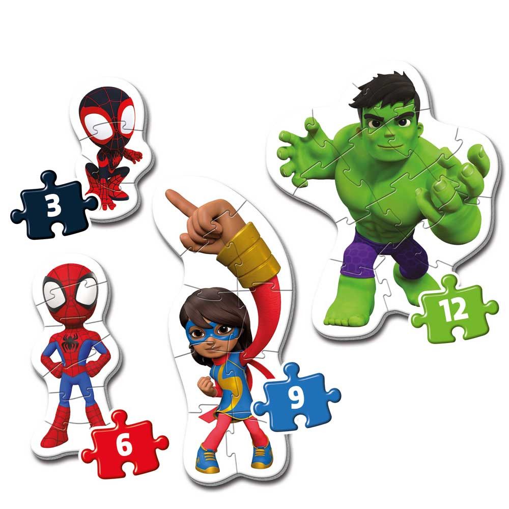 Puzzle progresiv 3-6-9-12 piese Clementoni Spidey and His Amazing Friends 20836 - poza 2
