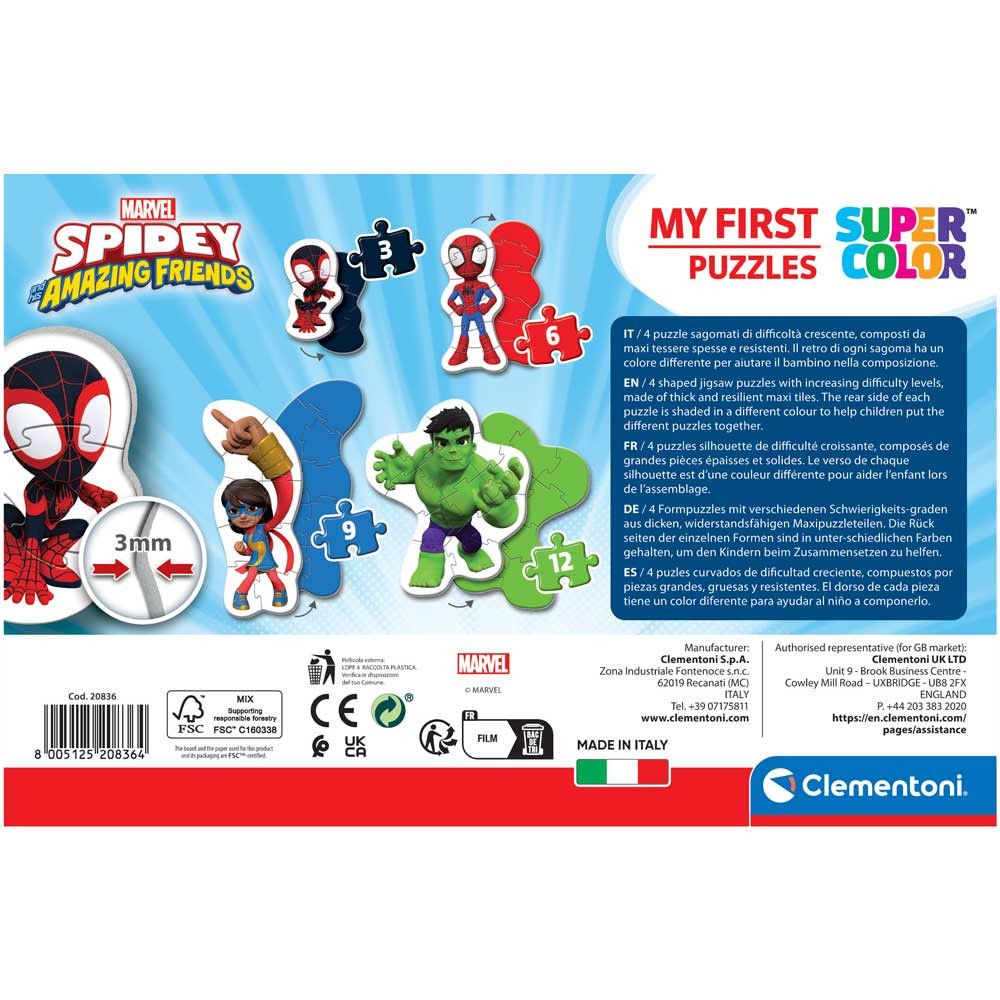 Puzzle progresiv 3-6-9-12 piese Clementoni Spidey and His Amazing Friends 20836 - poza 3