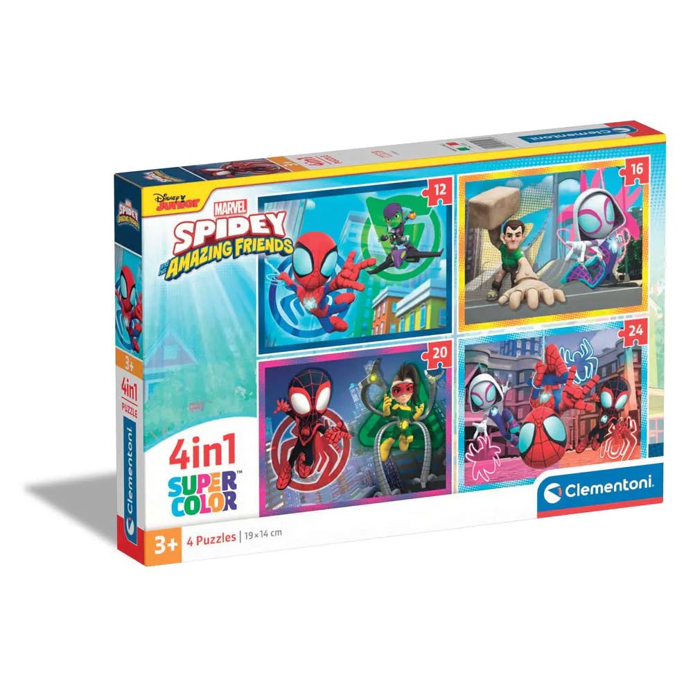 Puzzle progresiv Clementoni 4 in 1 Spidey and his Amazing Friends 21528 - poza 1
