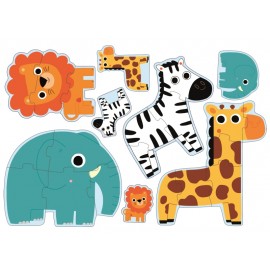Puzzle progresiv Djeco, În junglă - poza 1