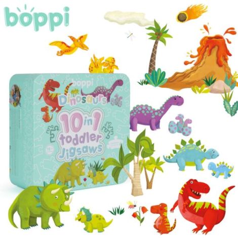 Puzzle progresiv Toddler 10 in 1, Boppi - Dinozauri - poza 1