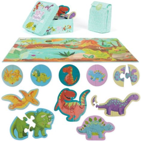 Puzzle progresiv Toddler 10 in 1, Boppi - Dinozauri - poza 4
