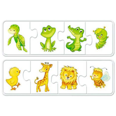 PUZZLE PUI DE ANIMALE, 6x4 PIESE - poza 2