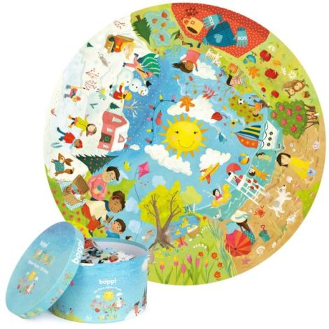 Puzzle rotund, 150 piese, Boppi - Anotimpuri - poza 1