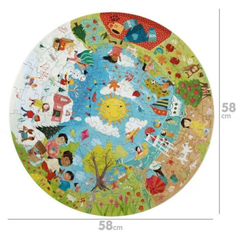 Puzzle rotund, 150 piese, Boppi - Anotimpuri - poza 3