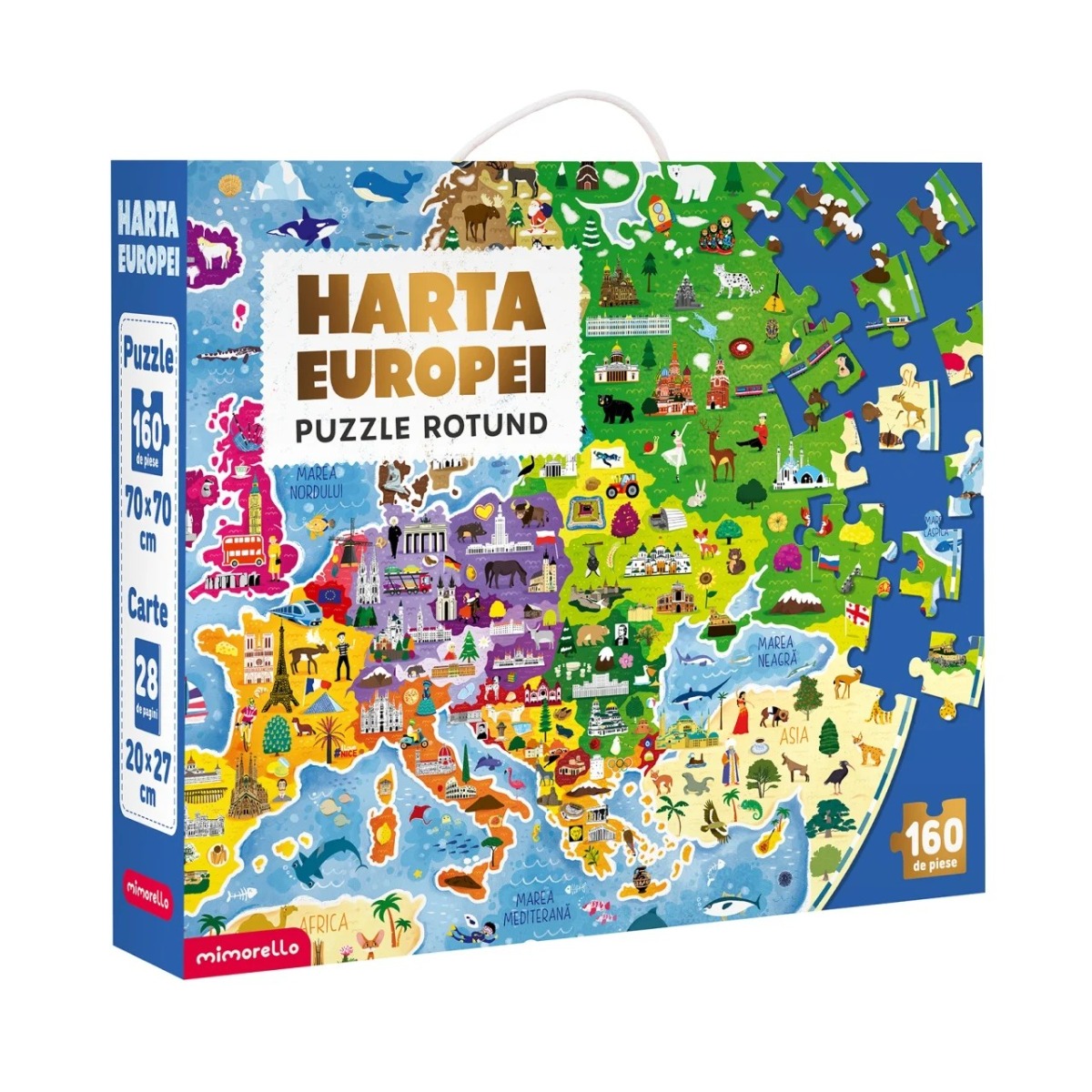 Puzzle Rotund Harta Europei 160 piese - poza 1