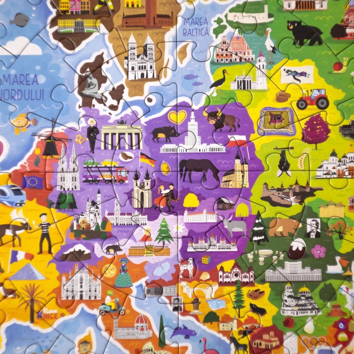 Puzzle Rotund Harta Europei 160 piese - poza 3