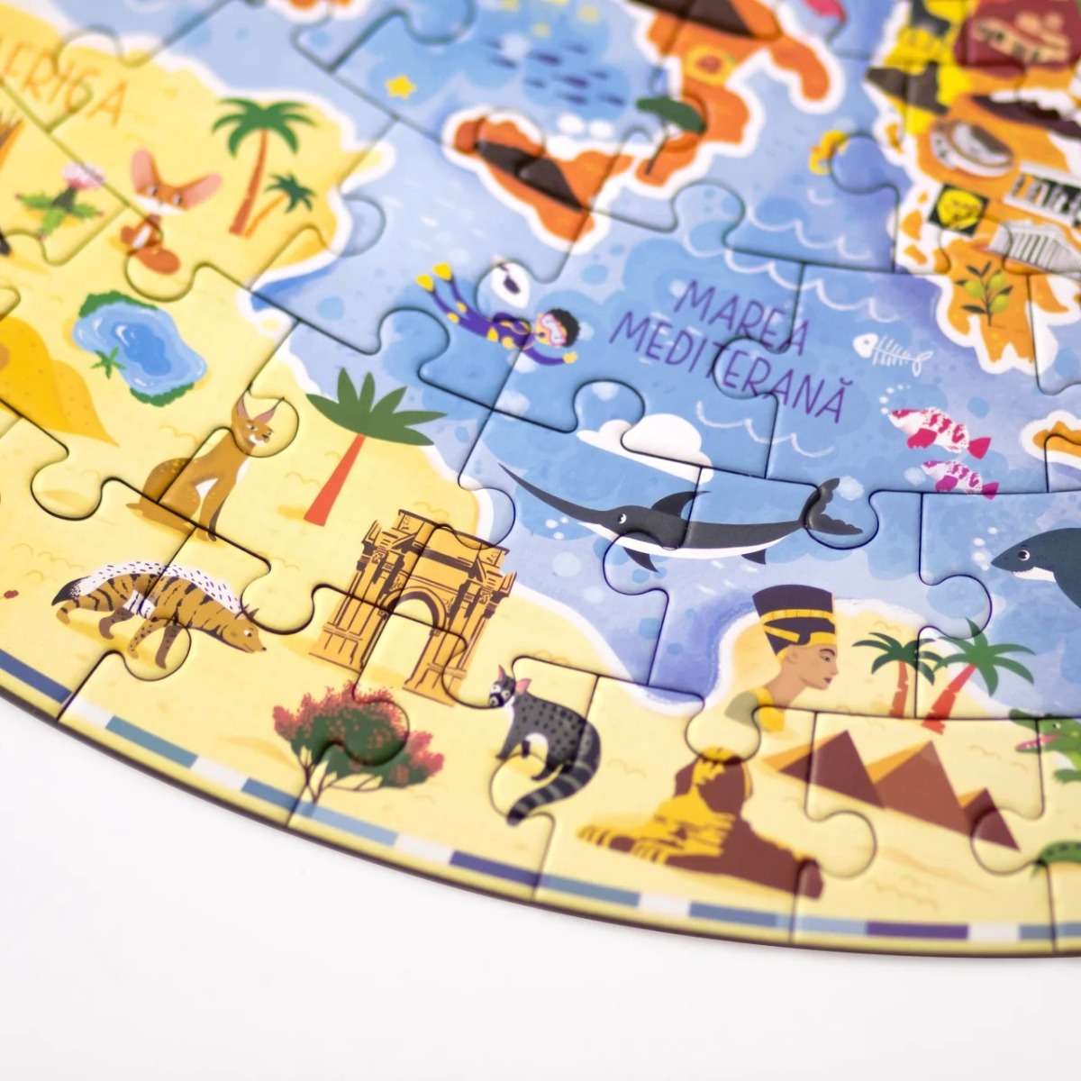 Puzzle Rotund Harta Europei 160 piese - poza 4