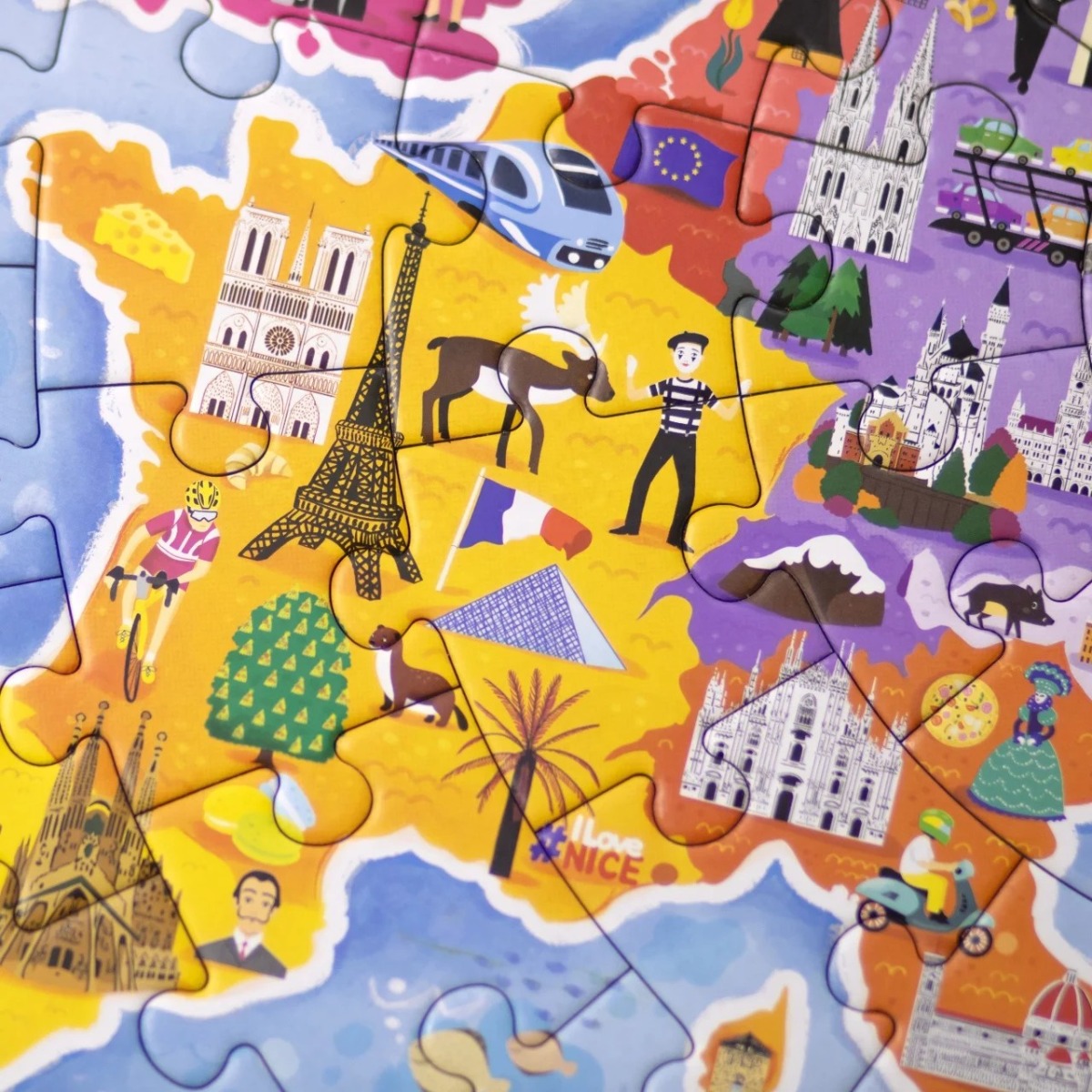 Puzzle Rotund Harta Europei 160 piese - poza 5