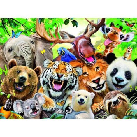 Puzzle Selfie Cu Animale Exotice, 300 Piese - poza 1