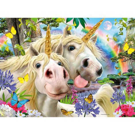 PUZZLE SELFIE CU UNICORNI, 100 PIESE - poza 2
