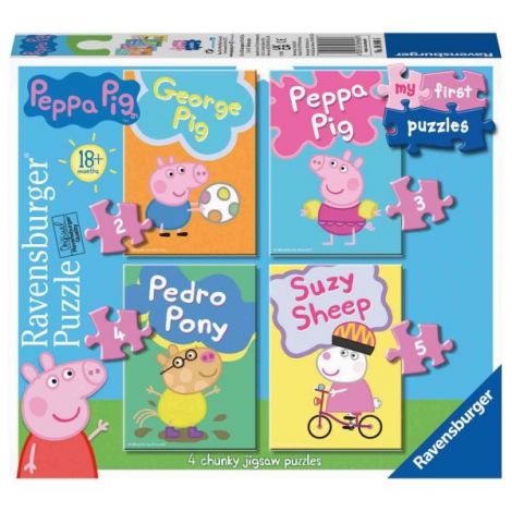 Puzzle Set 4 Buc Peppa Pig, 2 3 4 5 Piese - poza 1