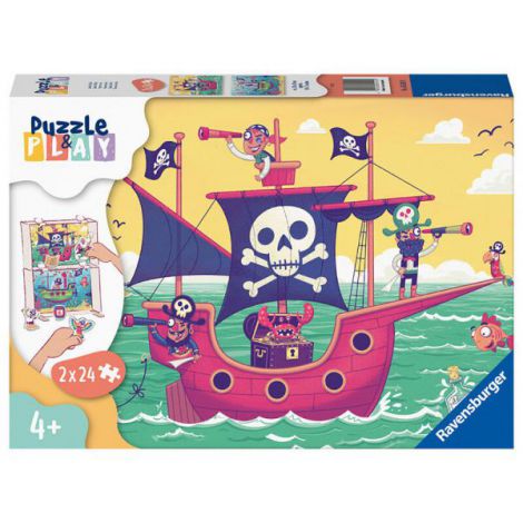 PUZZLE SI JOC BARCA PIRATILOR, 2x24 PIESE - poza 1