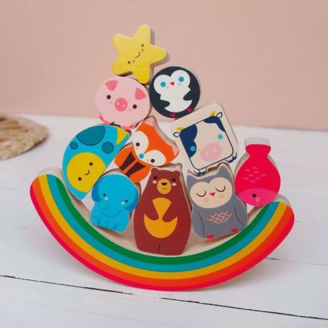 Puzzle si joc de echilibru Curcubeu, Djeco - poza 4