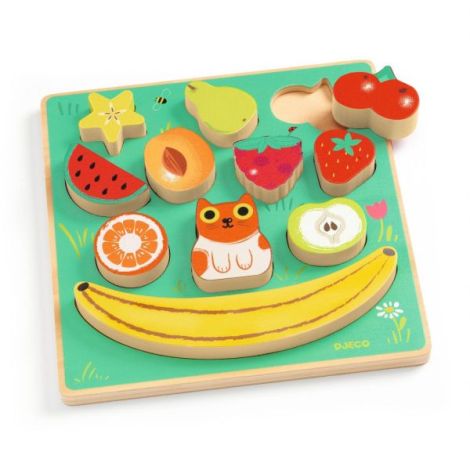 Puzzle si joc de echilibru Fructe, Djeco - poza 4