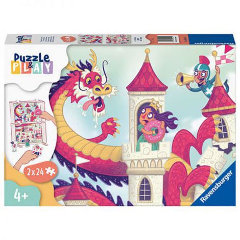 PUZZLE SI JOC DRAGON, 2x24 PIESE - poza 1