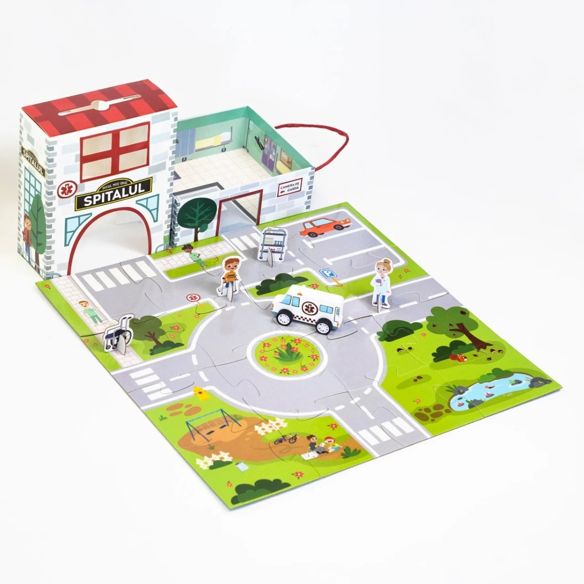Puzzle si Joc Micul meu Oras Spitalul 16 piese - poza 4