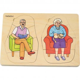 Puzzle stratificat Bunica si Bunicul