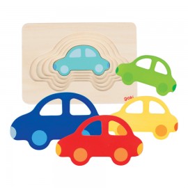 Puzzle stratificat Masinute colorate - poza 1