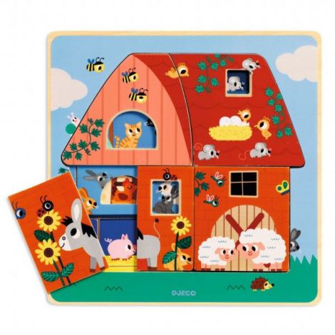 Puzzle straturi Djeco, animale de la ferma - poza 2