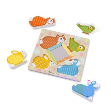 Puzzle tactil cu oglinda Pets Melissa and Doug - poza 1