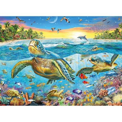 Puzzle Testoase, 100 Piese - poza 1