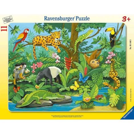 Puzzle Tip Rama Animale In Jungla, 11 Piese - poza 1