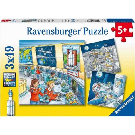 Puzzle Tom Si Mia In Spatiu, 3X49 Piese - poza 4