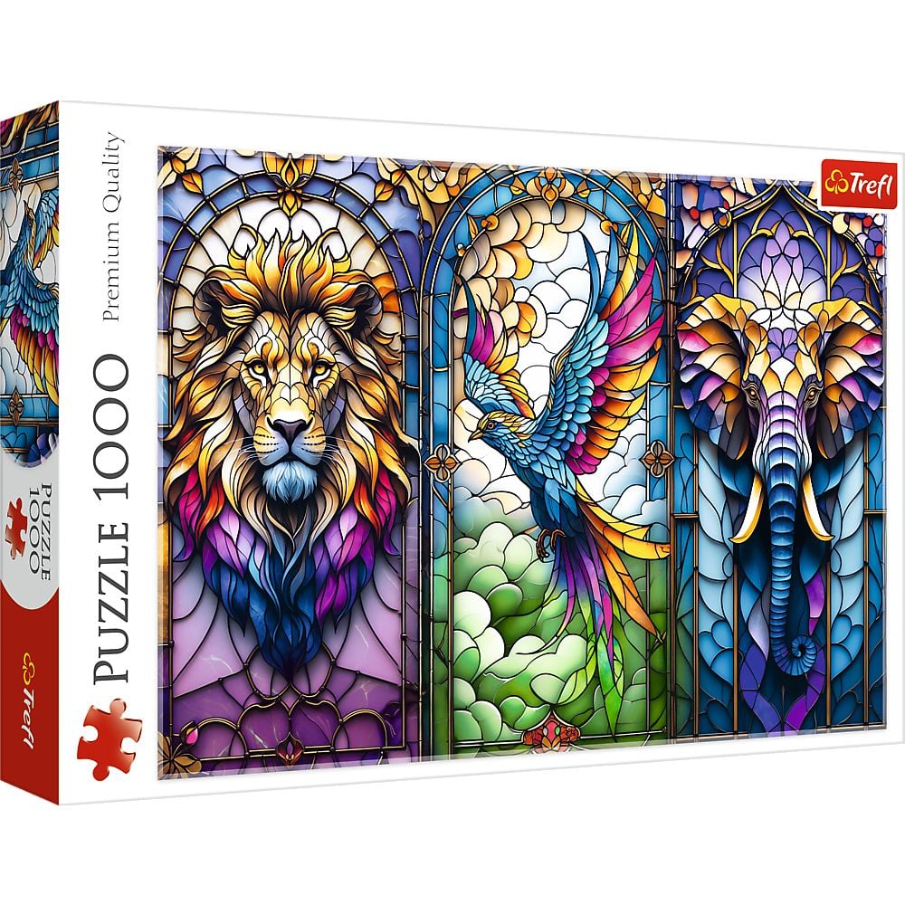 PUZZLE TREFL 1000 ANIMALE IN VITRALIU