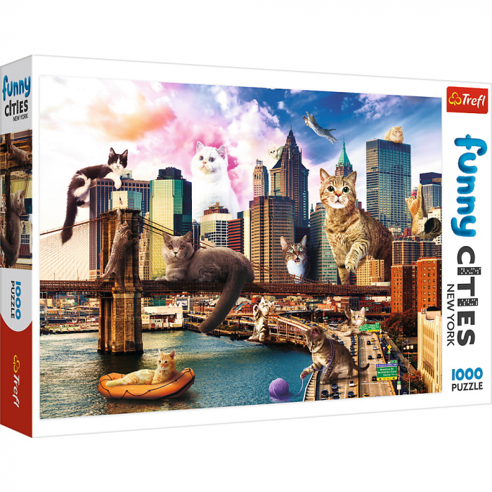 Puzzle trefl 1000 pisicute la new york