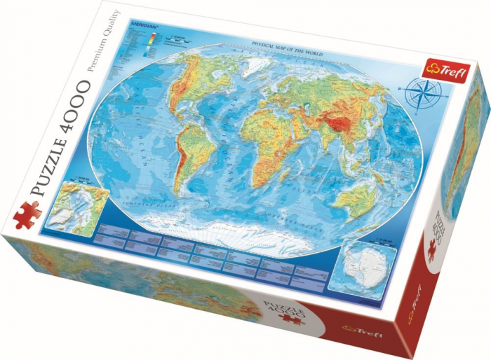 Puzzle Trefl 4000 Harta Fizica a Lumii