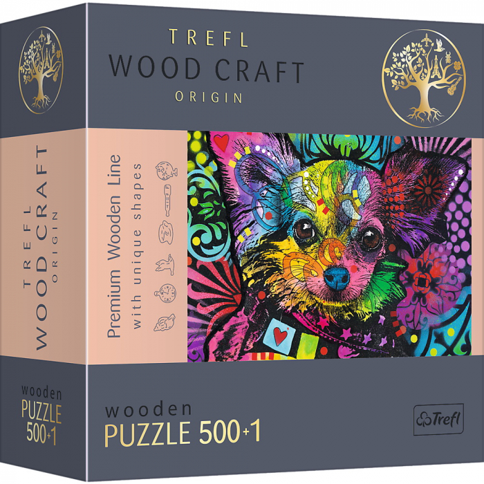 Puzzle Trefl din Lemn 500+1 Piese - Catelusii Dragalasi