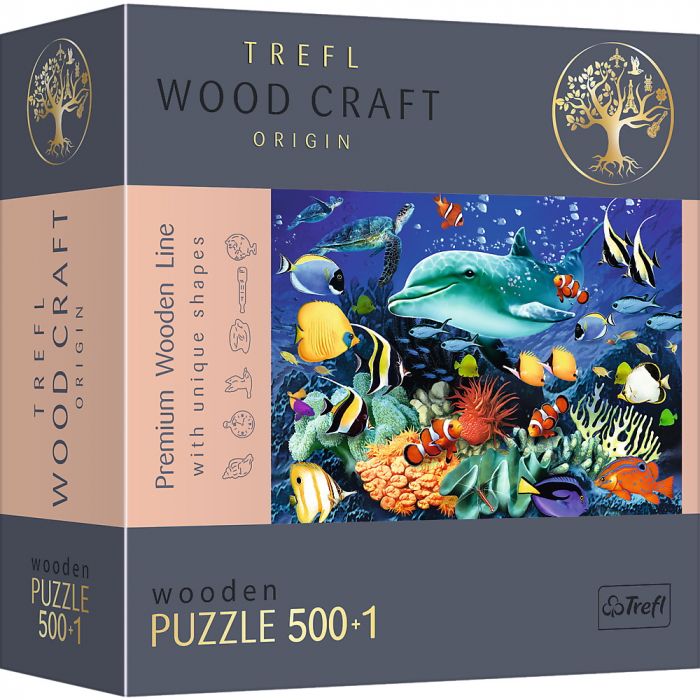 Puzzle Trefl din Lemn 500+1 Piese Viata Marina