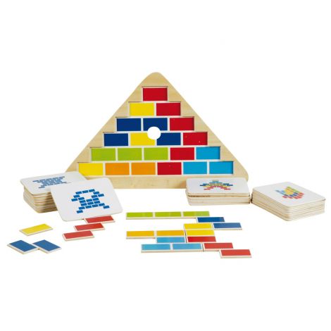 Puzzle triunghi cu segmente si 20 de modele - poza 2
