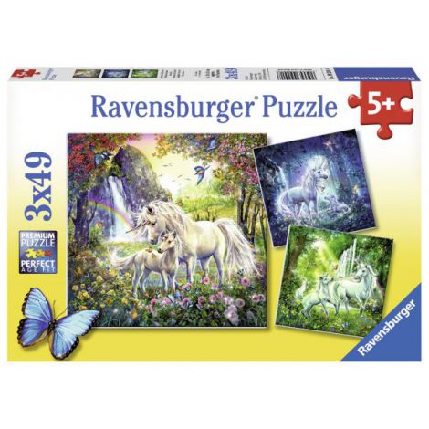 Puzzle Unicorni, 3X49 Piese - poza 1