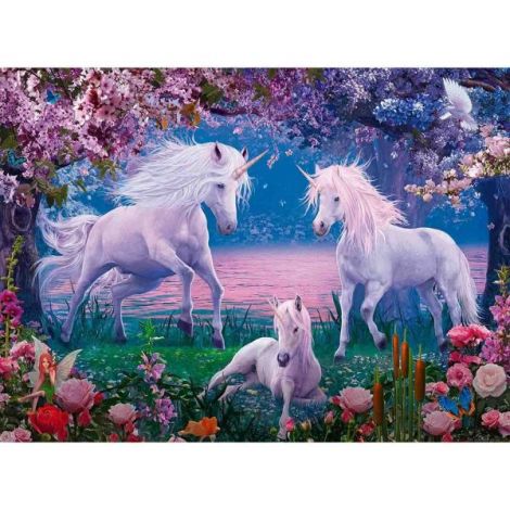 Puzzle Unicorni Albi, 100 Piese - poza 1