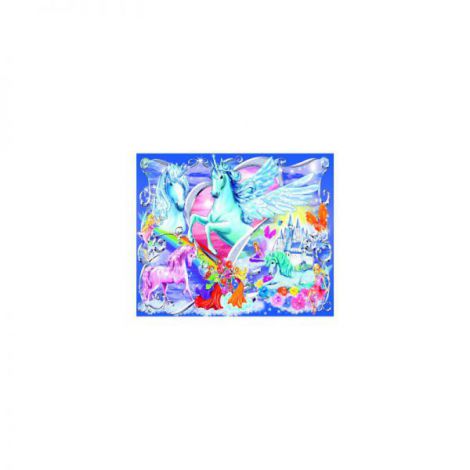 PUZZLE UNICORNI CU SCLIPICI, 100 PIESE - poza 2