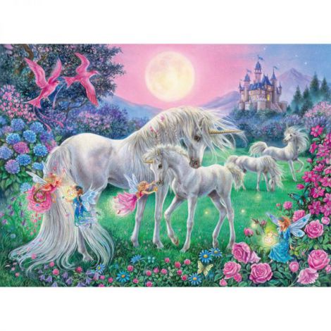 PUZZLE UNICORNI LA LUMINA LUNII, 100 PIESE STARLINE - poza 2
