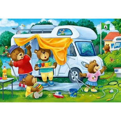 PUZZLE URSI IN CAMPING, 2x24 PIESE - poza 3