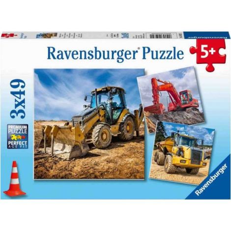 Puzzle Utilaje Constructii, 3X49 Piese - poza 2