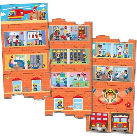 Puzzle vertical - statia de pompieri (12 piese) - poza 1
