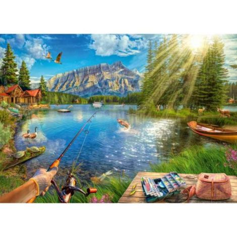 Puzzle viata la lac 1000 piese - poza 1