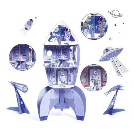 Racheta de colorat si asamblat, Djeco - poza 2