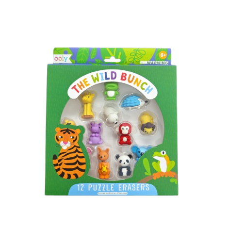 Radiere tip puzzle - Animale salbatice (Set of 12)