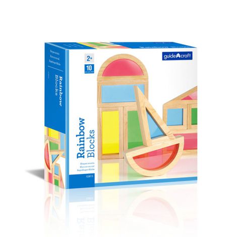 Rainbow Blocks set 10 piese, Guidecraft - poza 3